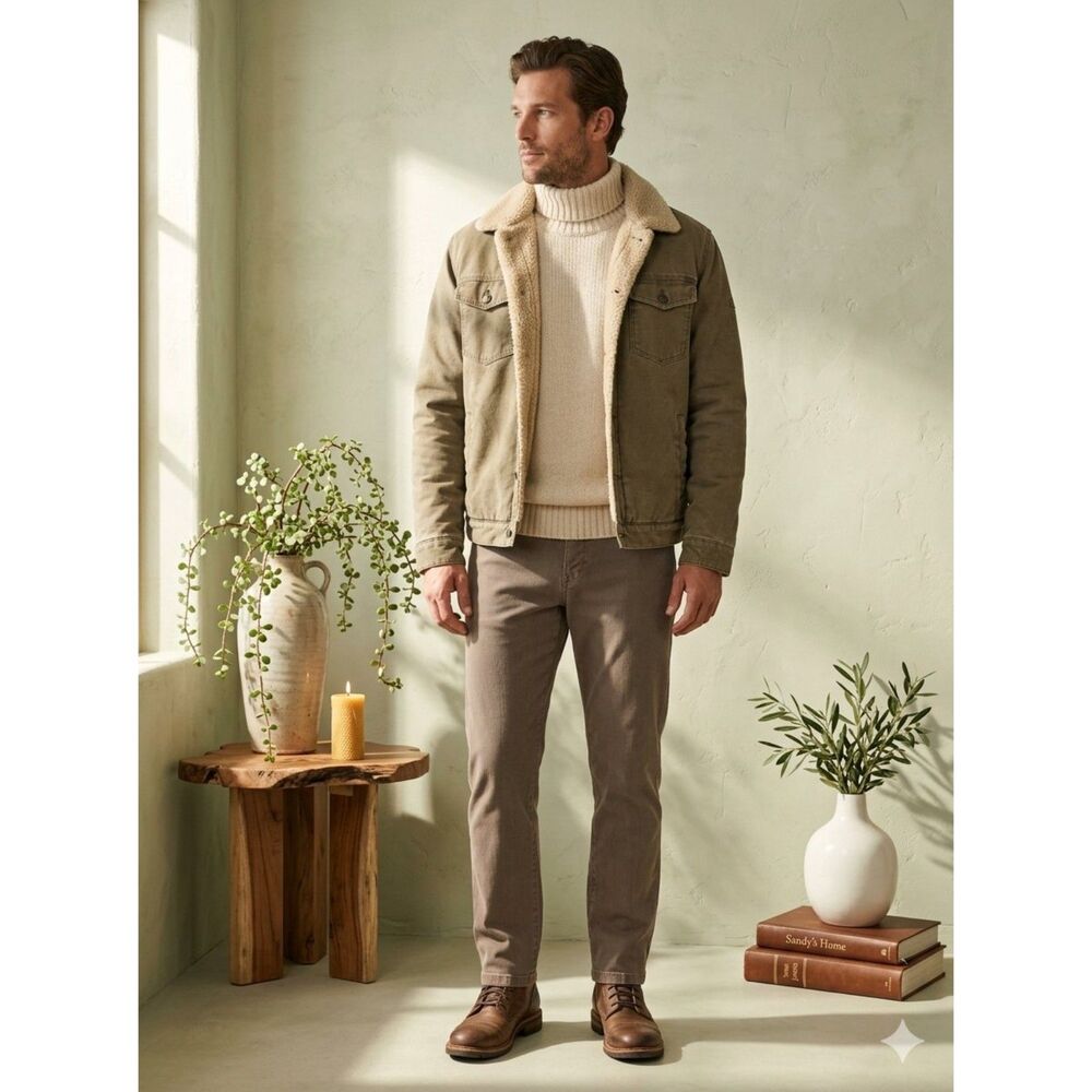 Briglia 1949 Chino Pants Mens 48 Brown Slim Straight Italy Cotton Stretch